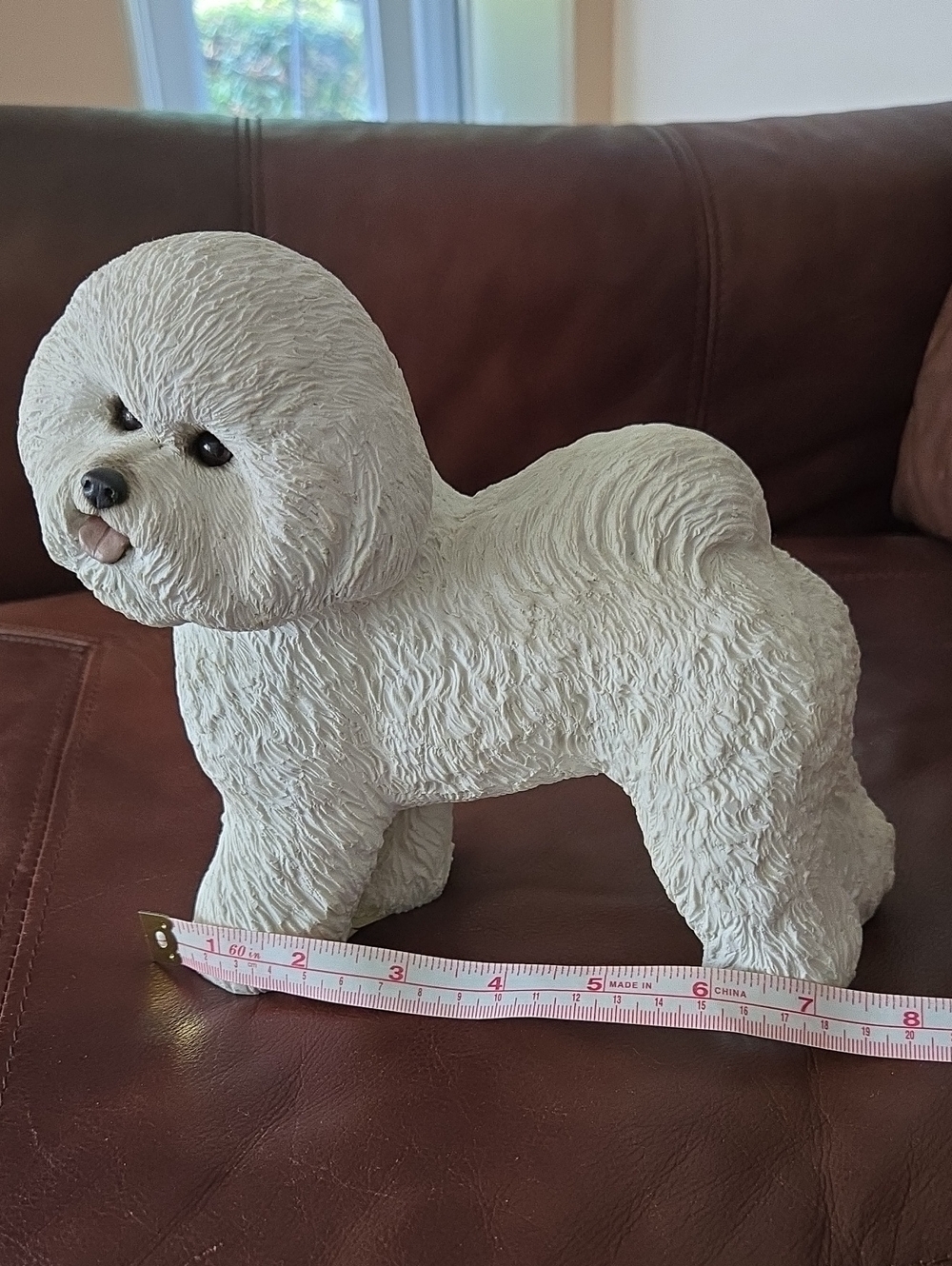 White Bichon Frise Figurine - Realistic Dog Decor - Picture 4 of 4